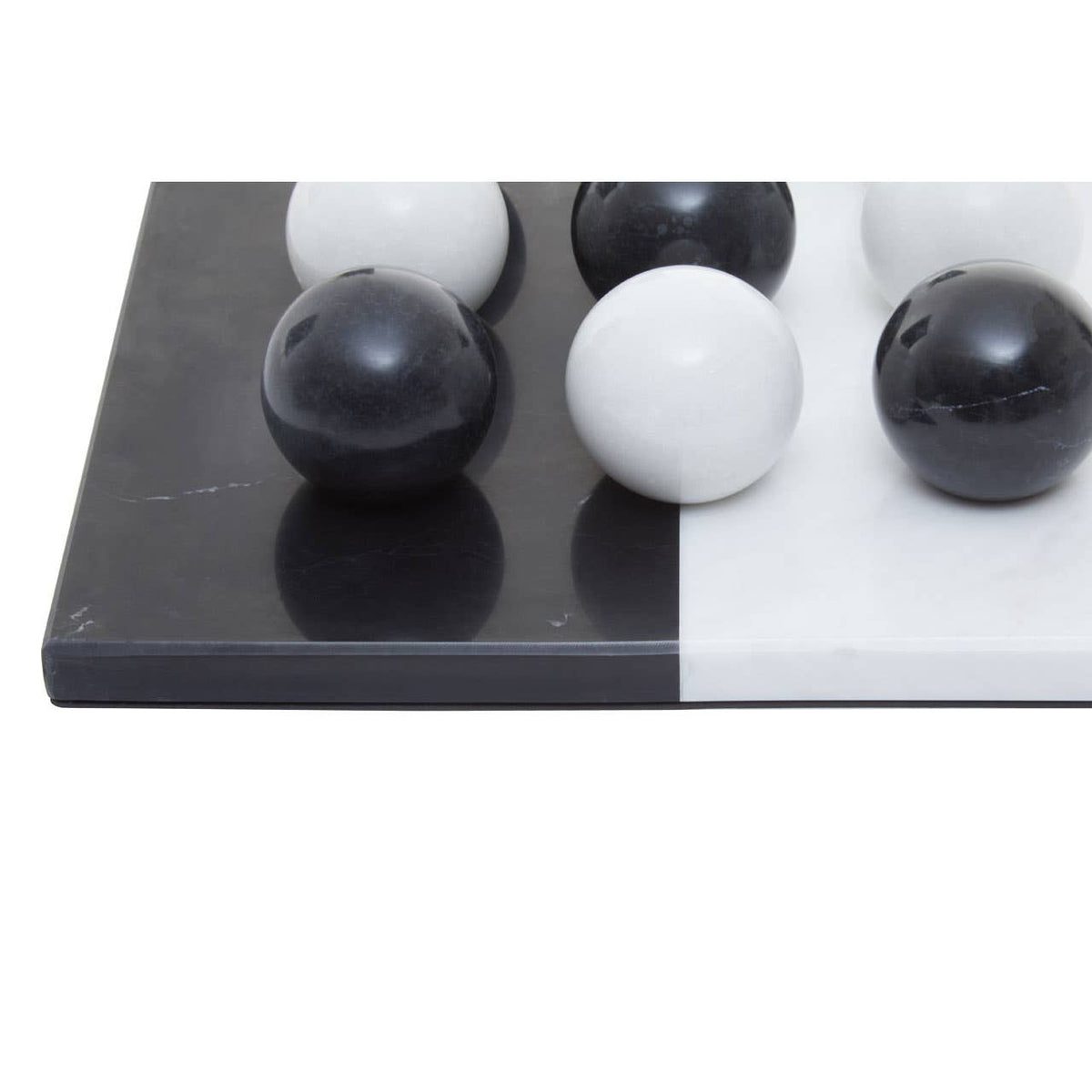 Flos Black And White Tic Tac Toe Marble Game.