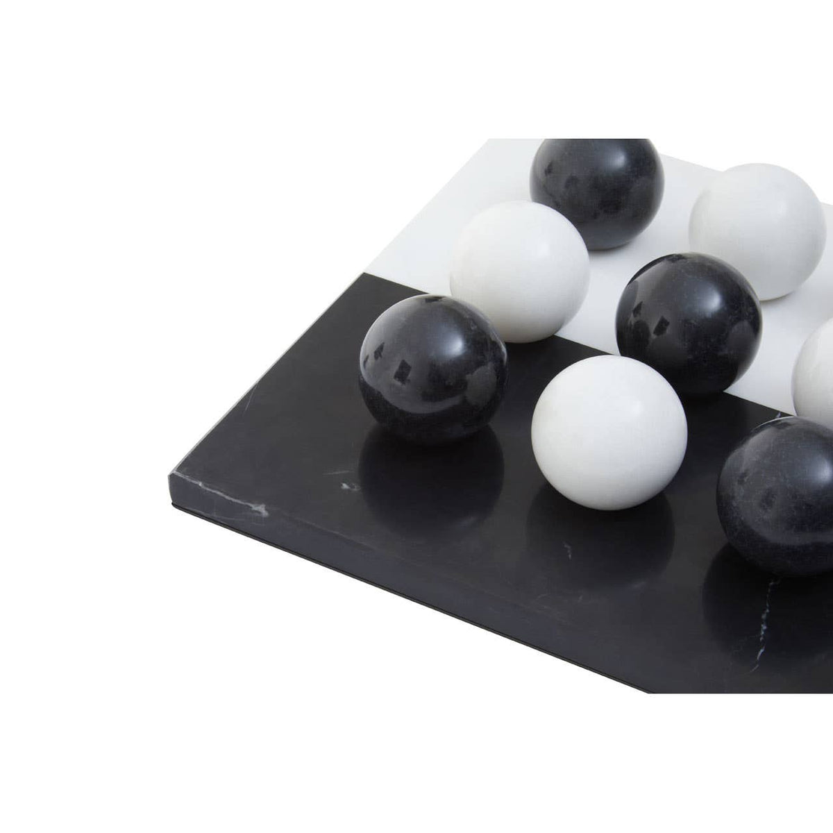 Flos Black And White Tic Tac Toe Marble Game.