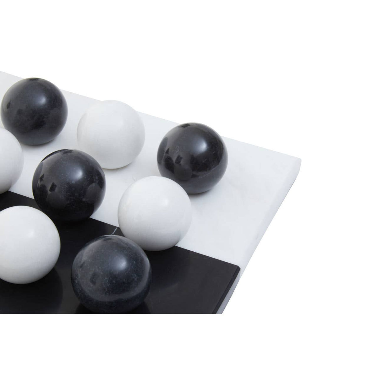 Flos Black And White Tic Tac Toe Marble Game.
