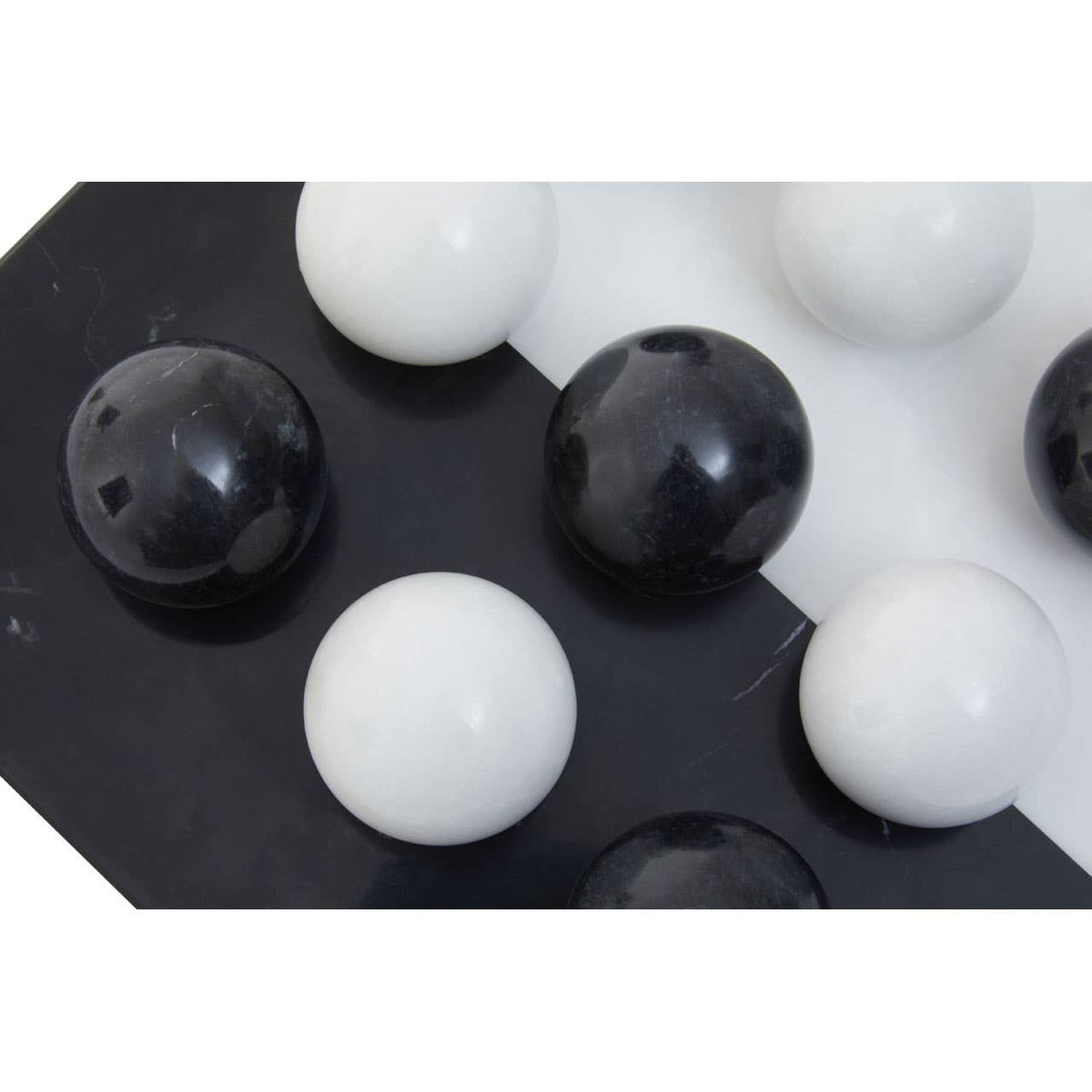 Flos Black And White Tic Tac Toe Marble Game.