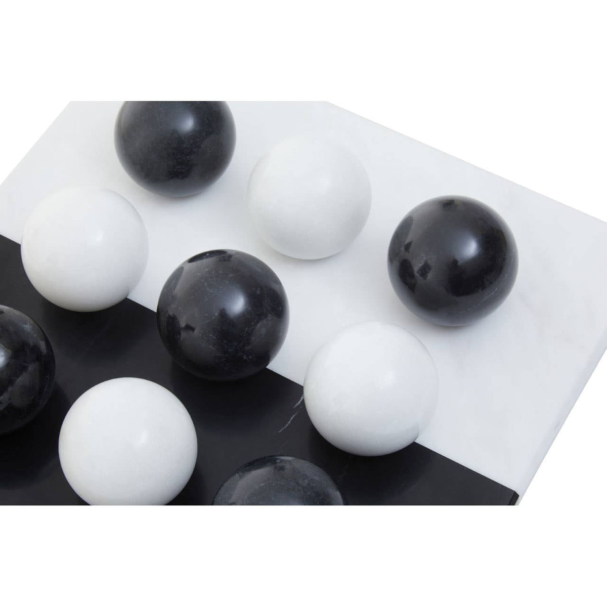 Flos Black And White Tic Tac Toe Marble Game.