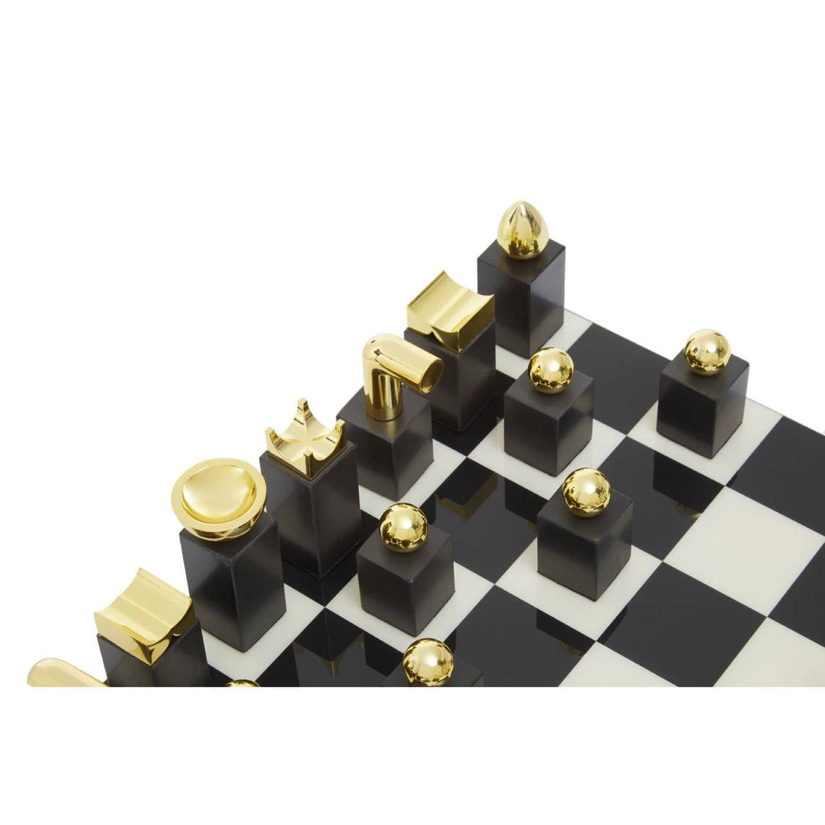 Flos Marble And Wood Chess Set.