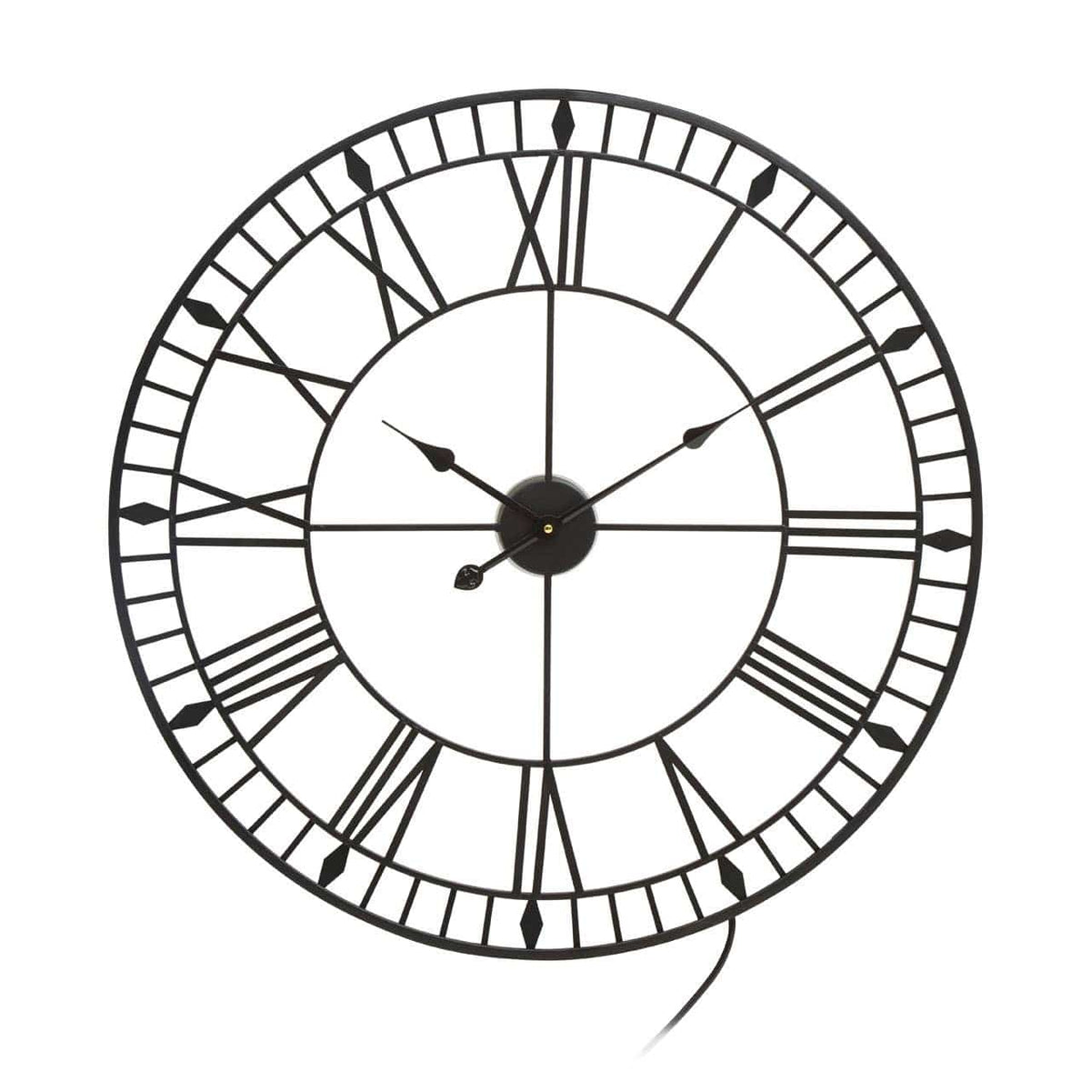 Genova Large Black And White Led Wall Clock.