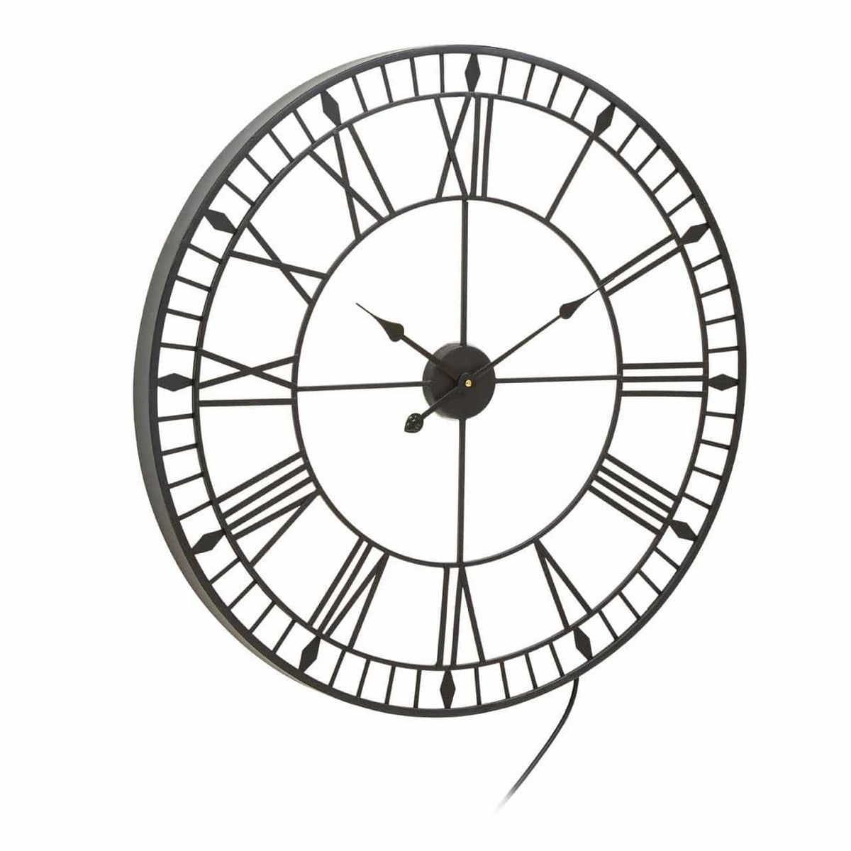 Genova Large Black And White Led Wall Clock.