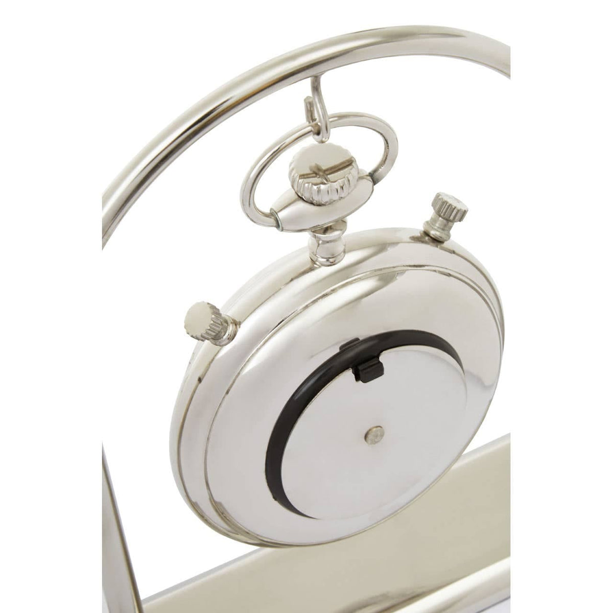 Hampstead Small Silver And Antique Brass Mantel Clock.