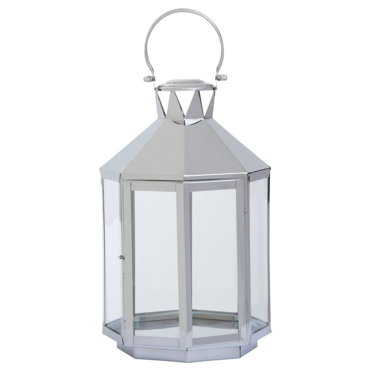 Herber Large Silver Steel Lantern.