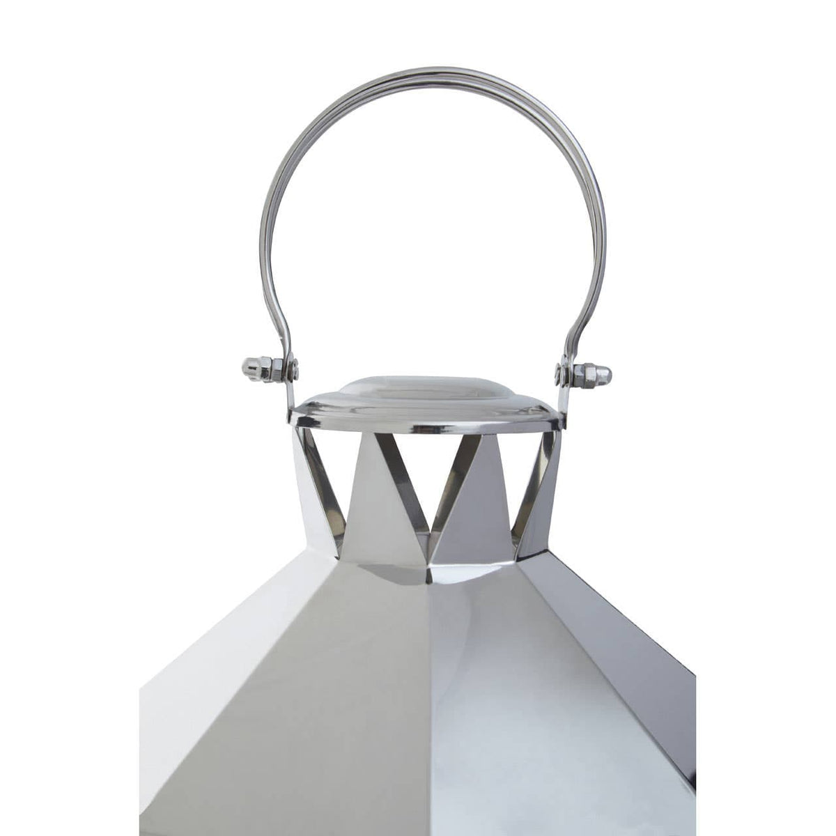 Herber Large Silver Steel Lantern.