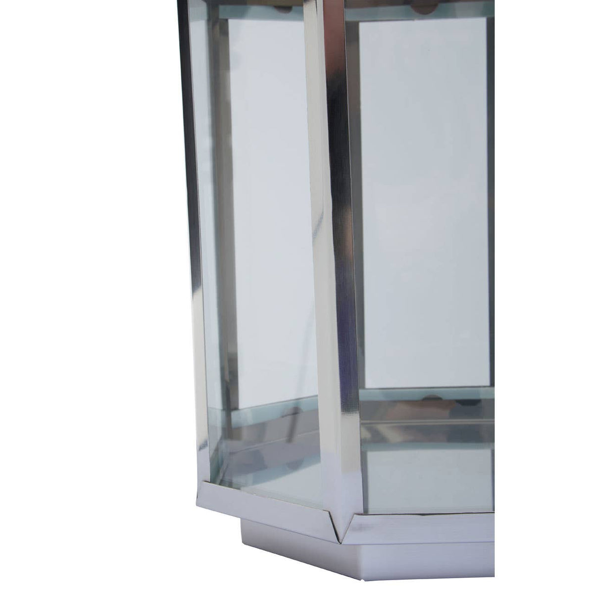 Herber Large Silver Steel Lantern.