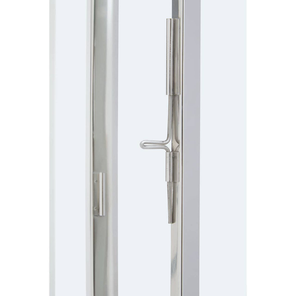 Herber Large Silver Steel With Hair On Leather Handle Lantern.