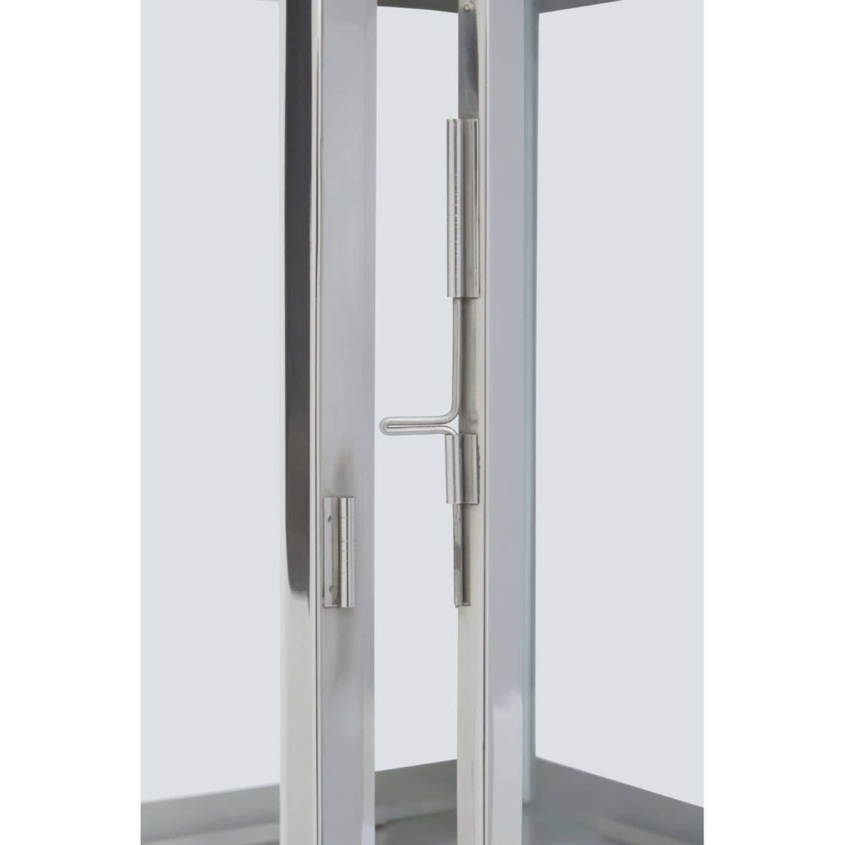 Herber Small Silver Steel With Hair On Leather Handle Lantern.