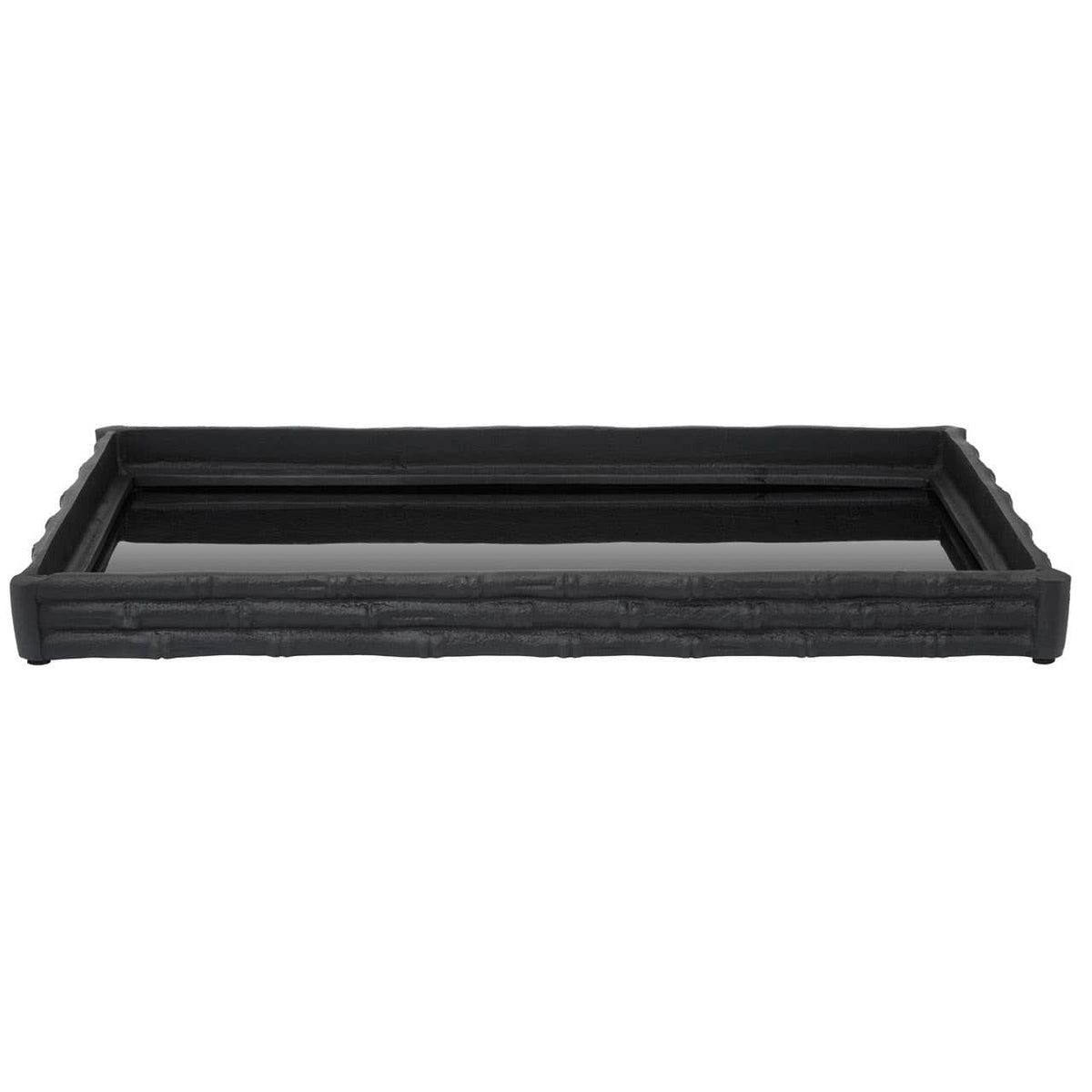 Hiba Black Finish Mirrored Tray.