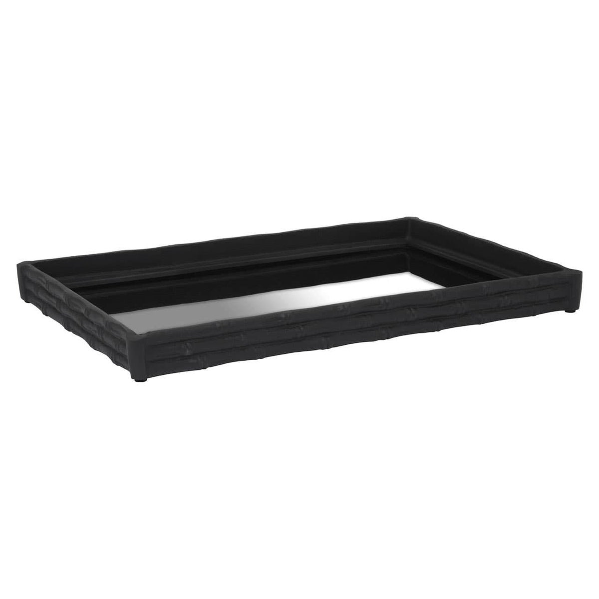 Hiba Black Finish Mirrored Tray.