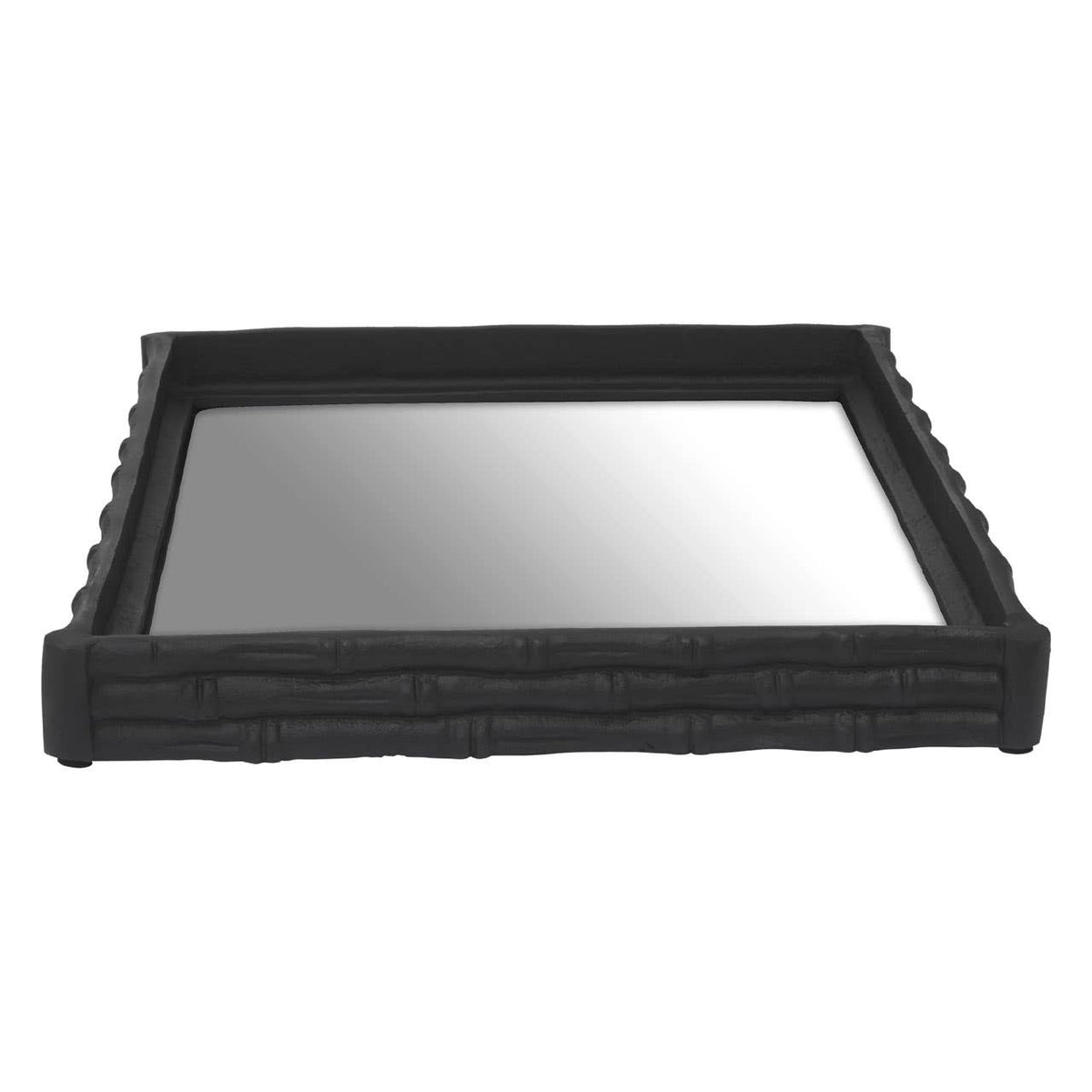 Hiba Black Finish Mirrored Tray.