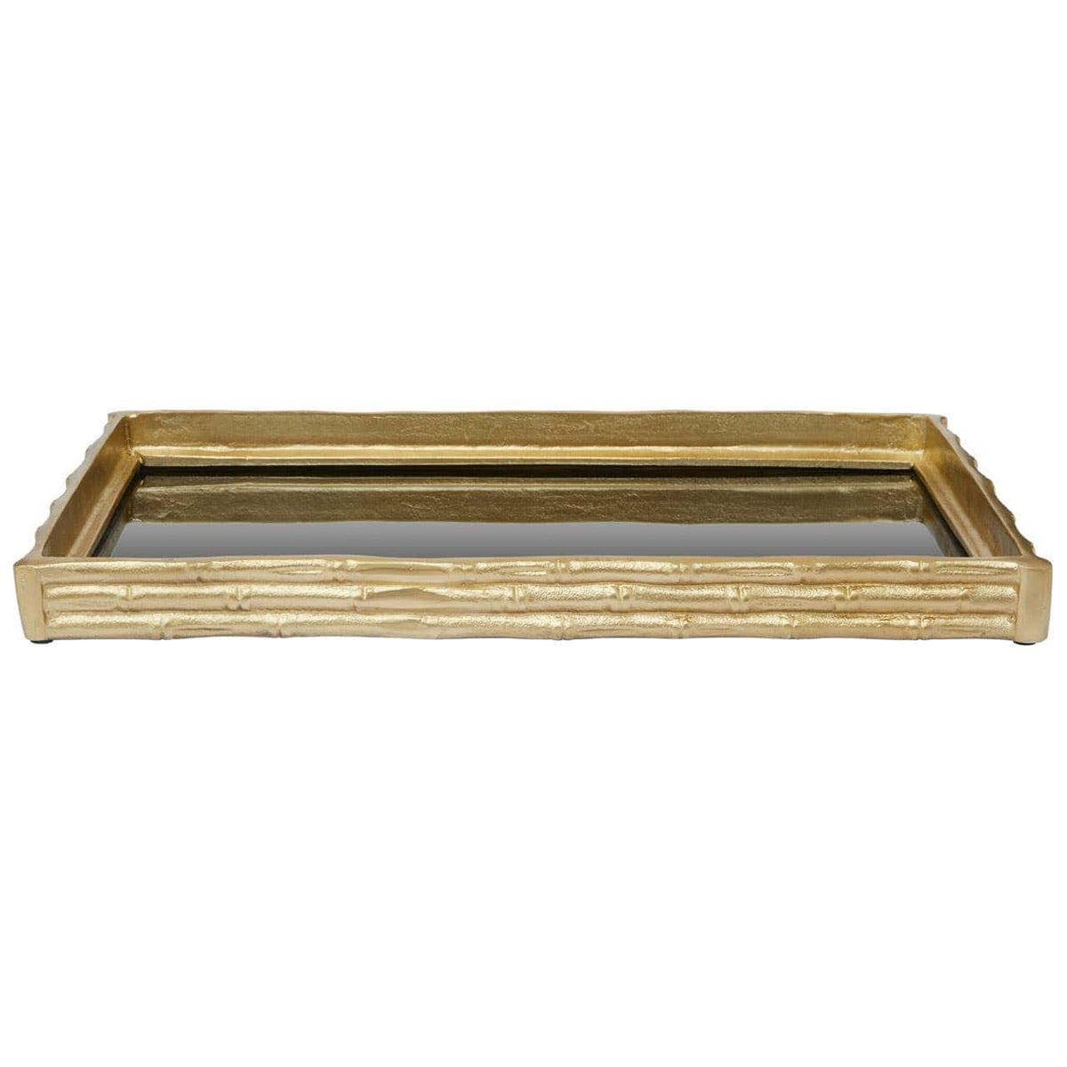 Hiba Gold Finish Mirrored Tray.