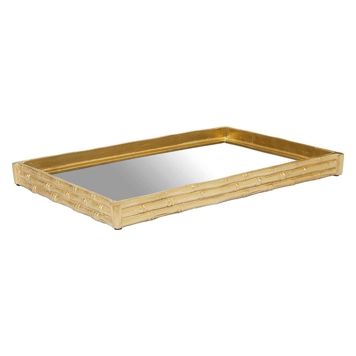 Hiba Gold Finish Mirrored Tray.