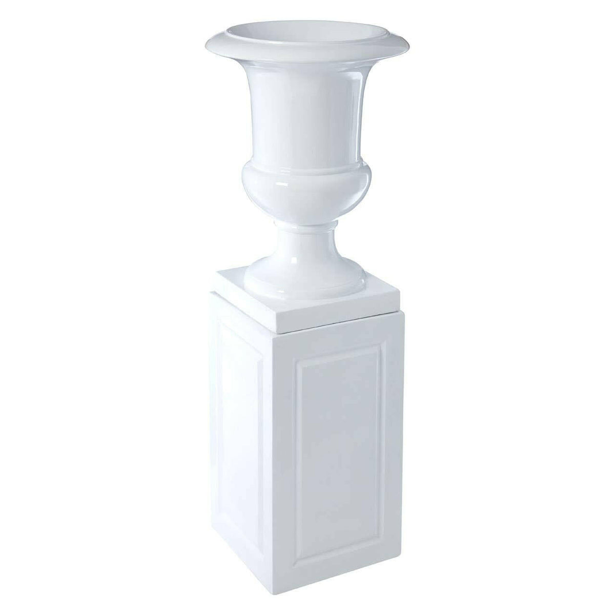Josten White Planter With Pillar.