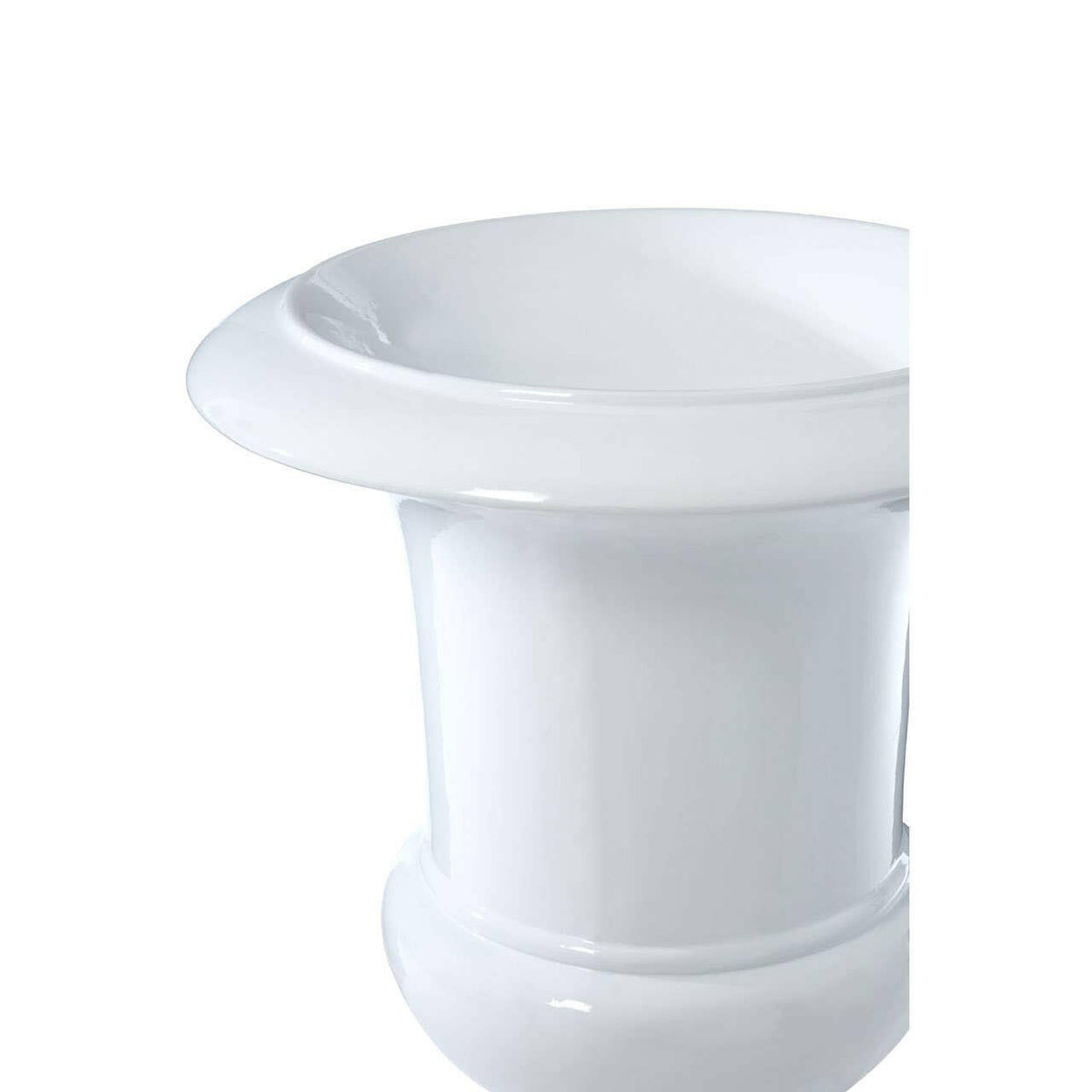 Josten White Planter With Pillar.