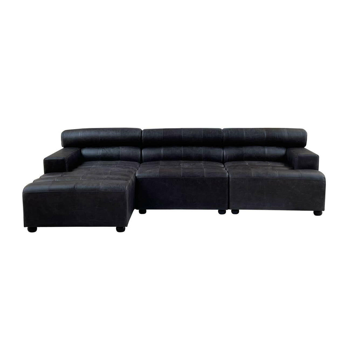 King Distressed Slate Right Chaise.