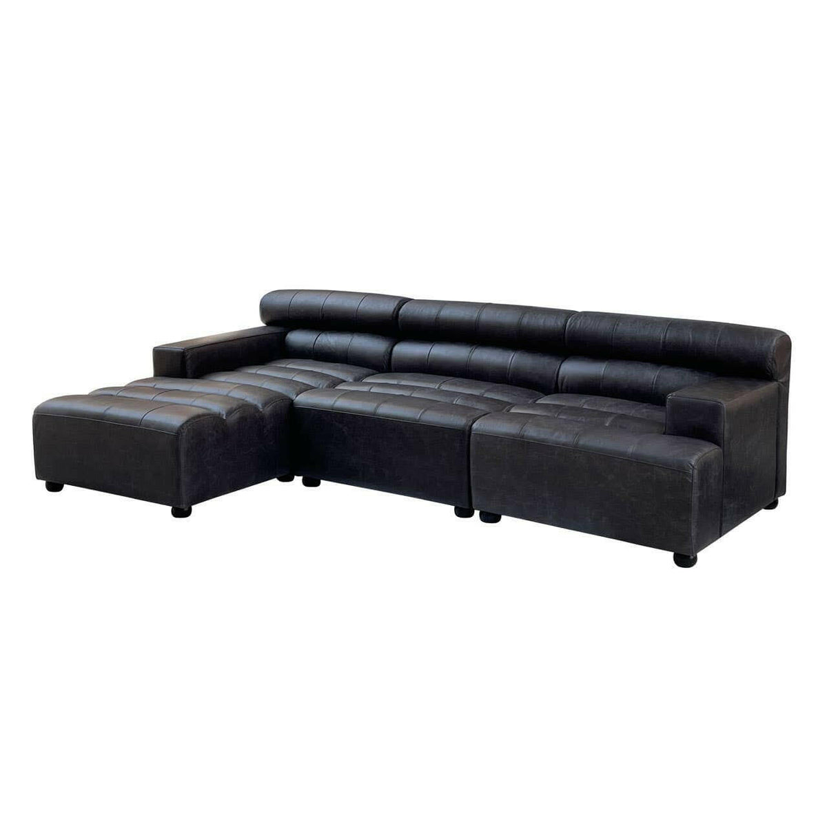 King Distressed Slate Right Chaise.