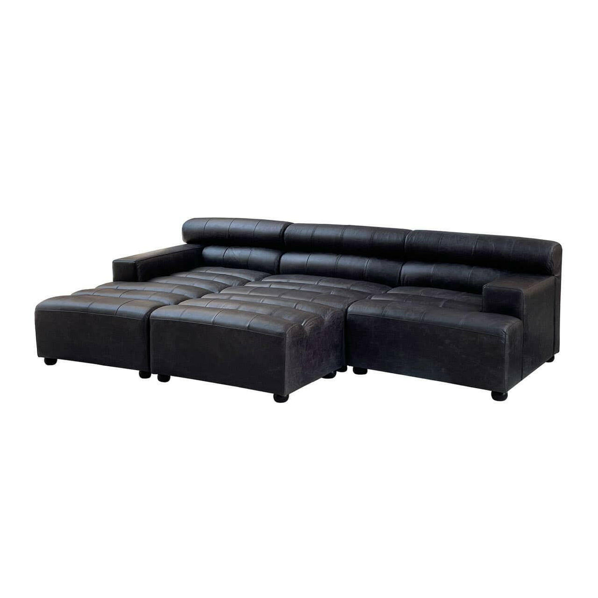 King Distressed Slate Right Chaise.