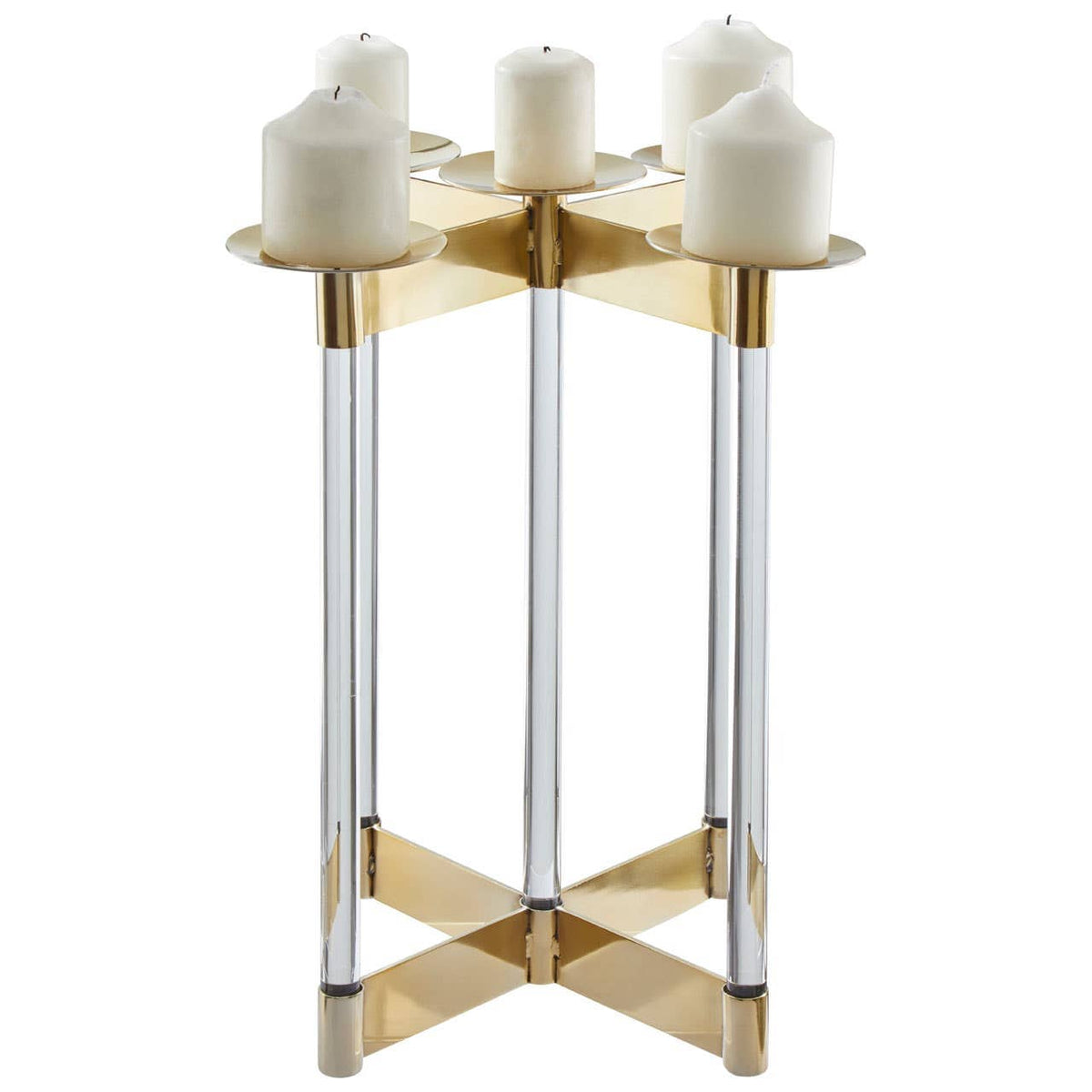 Lucita Gold Finish Candelabra.