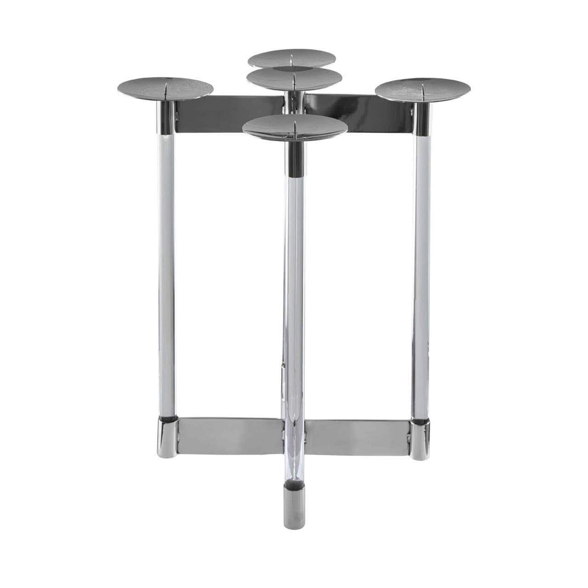 Lucita Silver Candelabra.