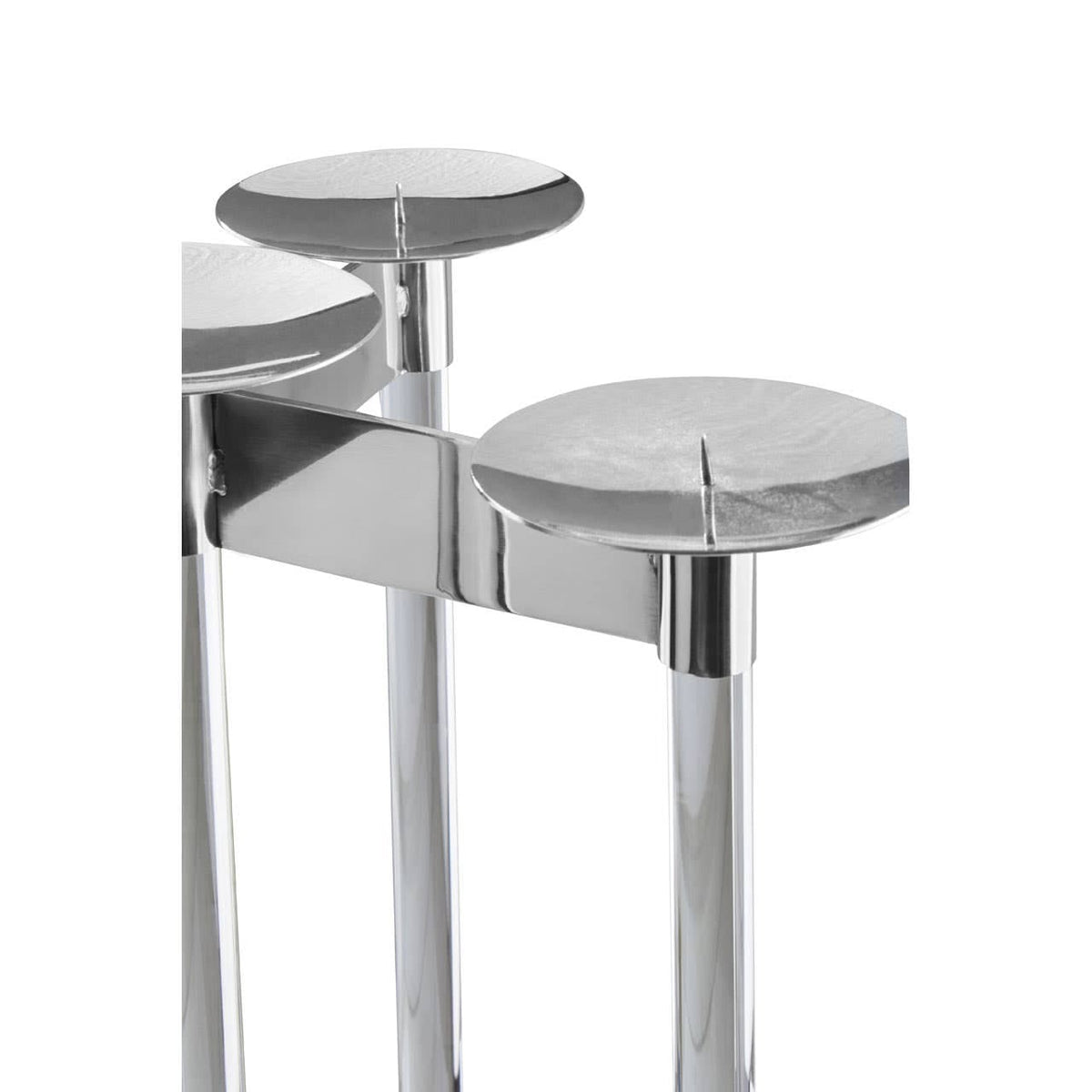 Lucita Silver Candelabra.