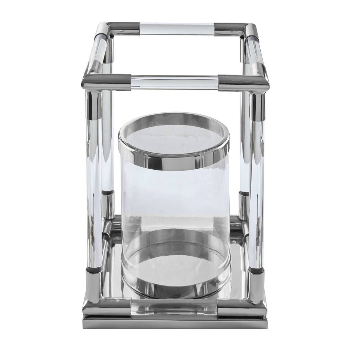 Lucita Small Silver Finish Lantern.