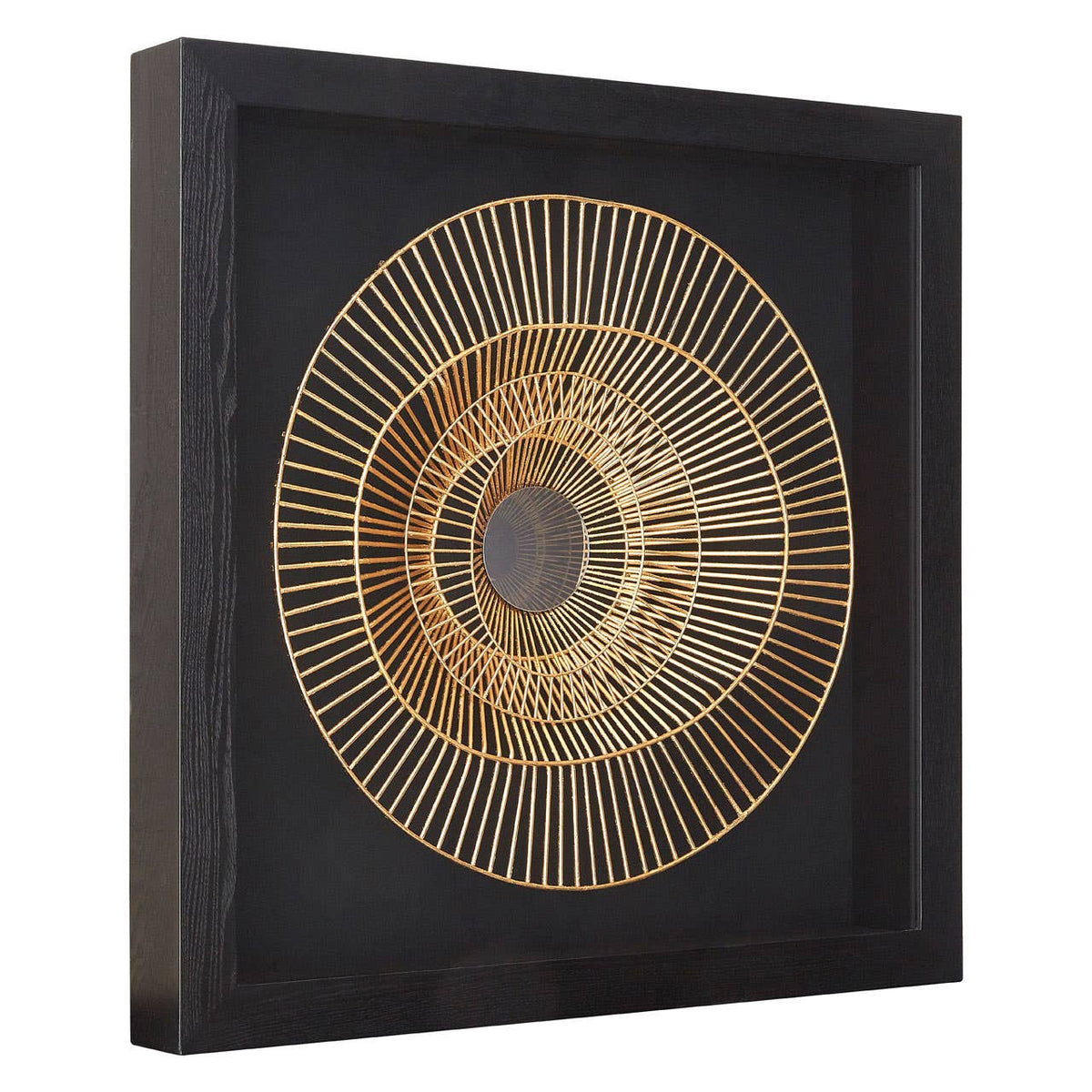 Modello Gold / Black Framed Metal Wall Art.