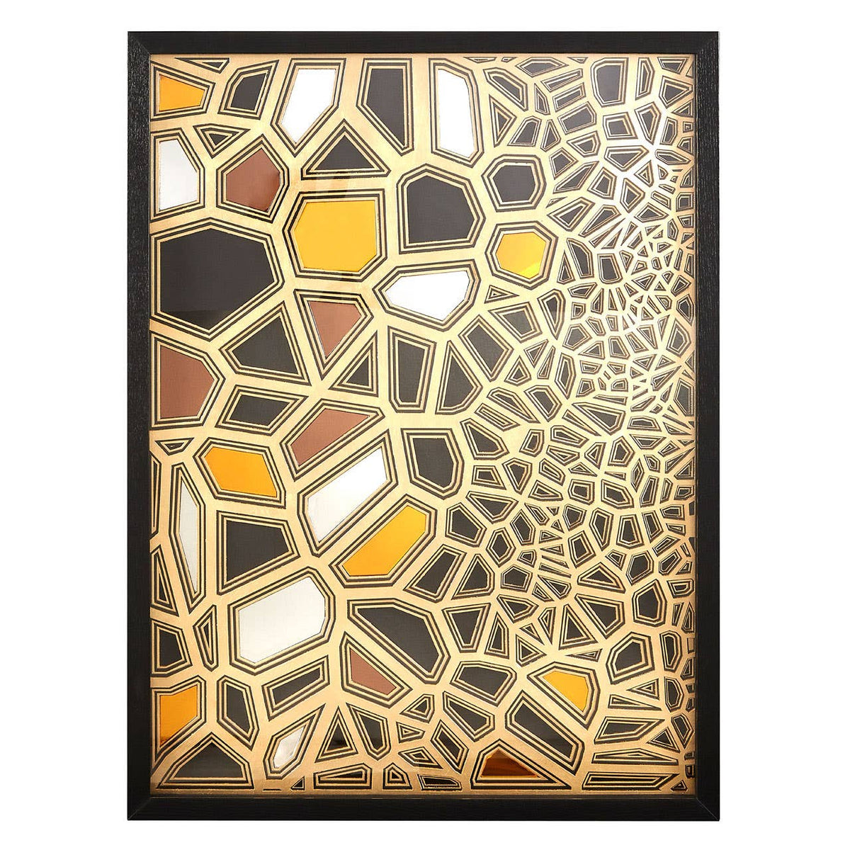 Modello Gold/Black Paper Sculpture Wall Art.