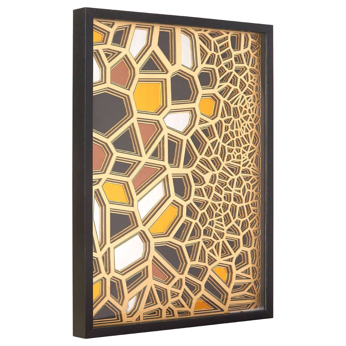 Modello Gold/Black Paper Sculpture Wall Art.