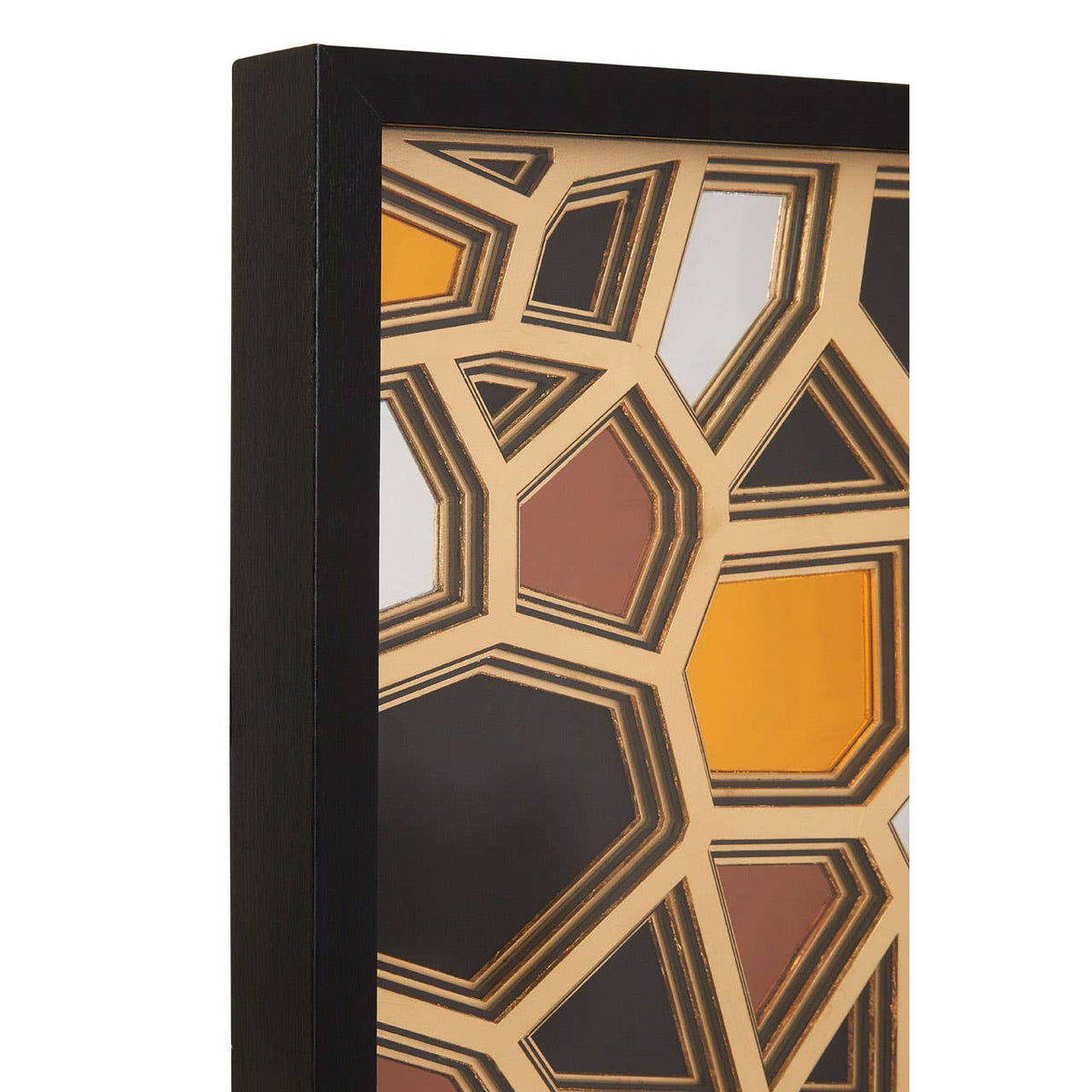 Modello Gold/Black Paper Sculpture Wall Art.