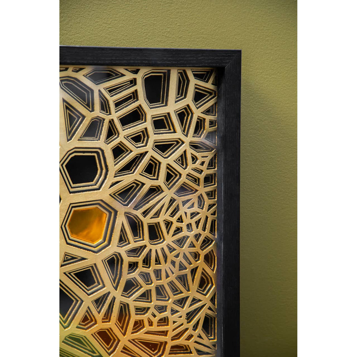 Modello Gold/Black Paper Sculpture Wall Art.