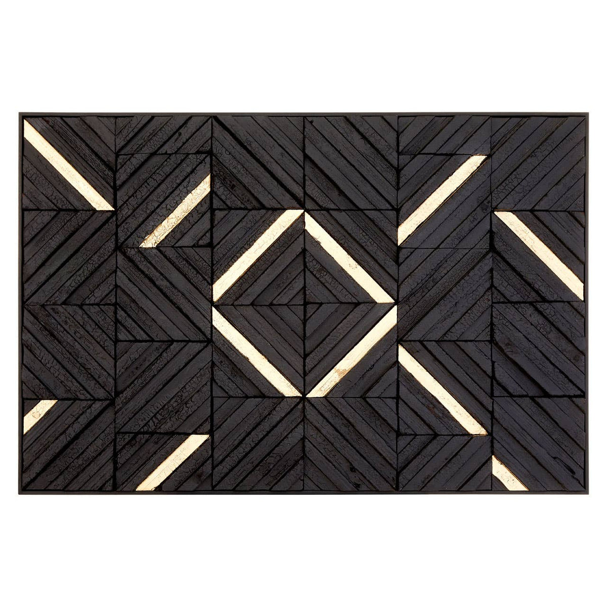 Modello Gold / Black Wood Panel Wall Art.