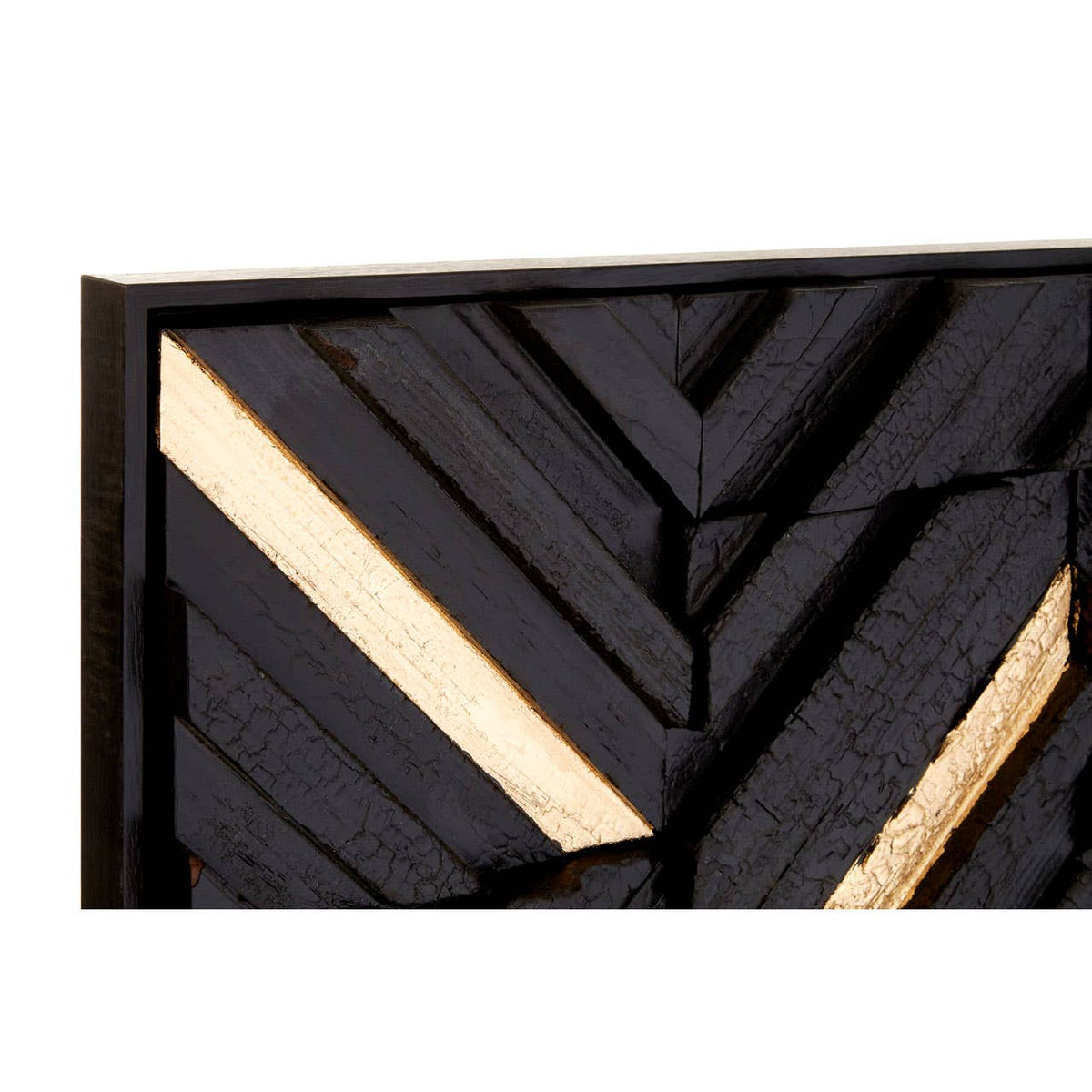 Modello Gold / Black Wood Panel Wall Art.