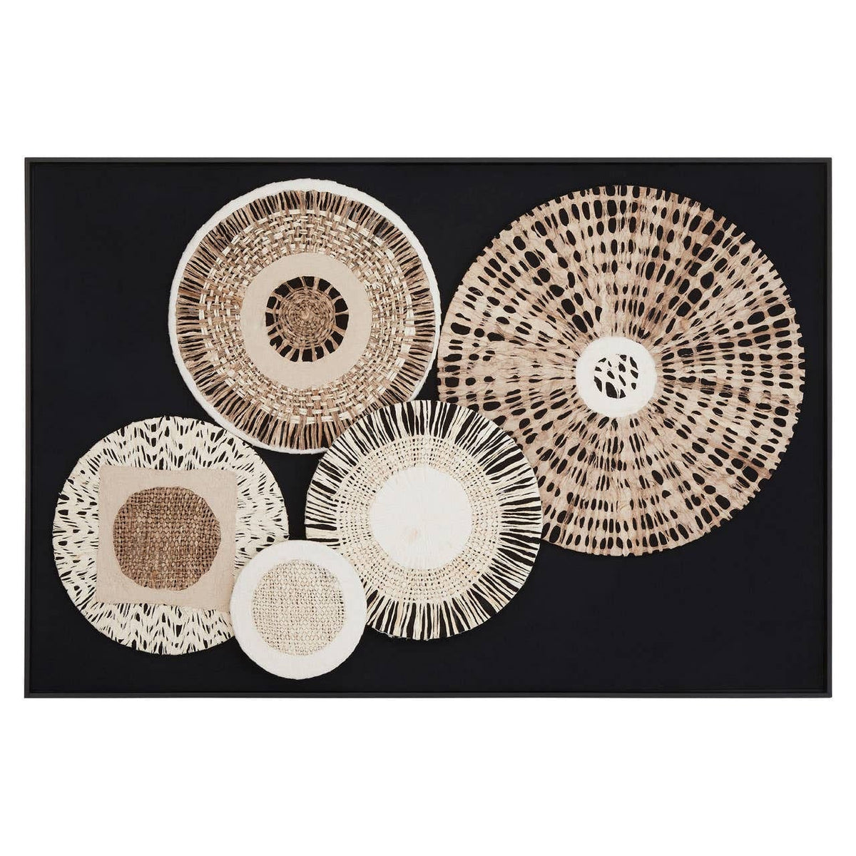 Noosa & Co. Accessories Modello Natural And black Paper Design Wall Art House of Isabella UK