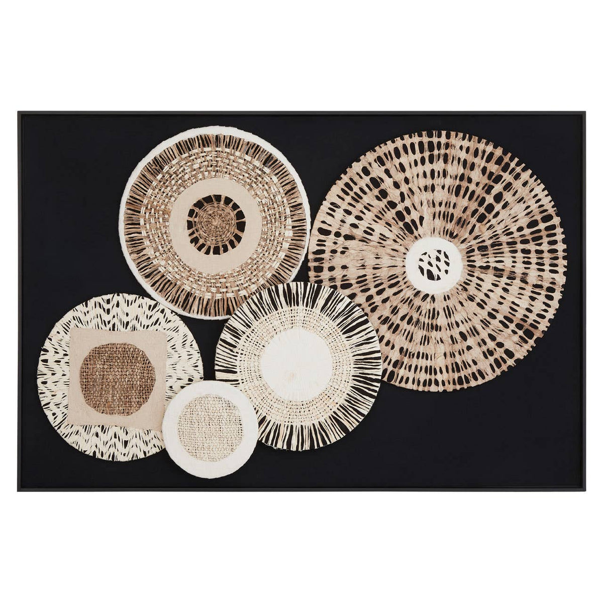 Modello Natural/Black Paper Design Wall Art.