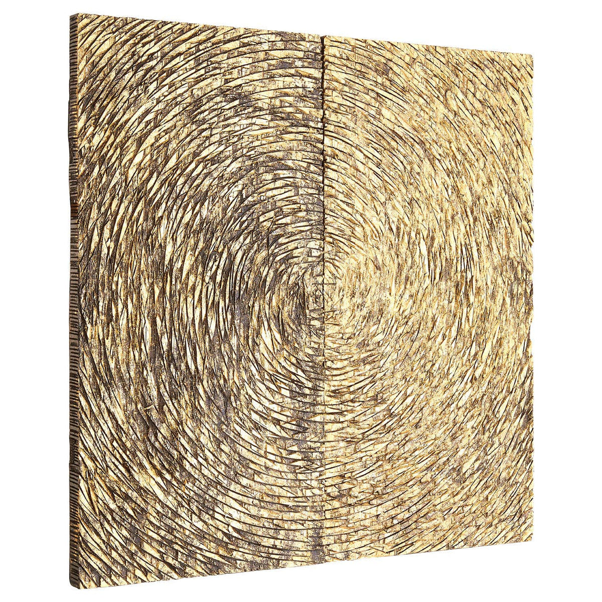 Modello Wood Carving Gold Finish Wall Art.