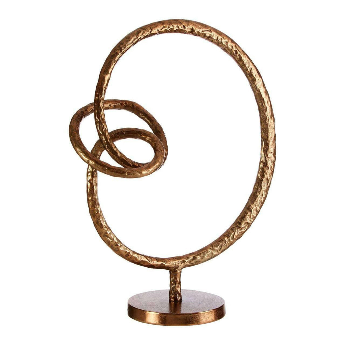 Nexus Round Rough Bronze Sculpture.