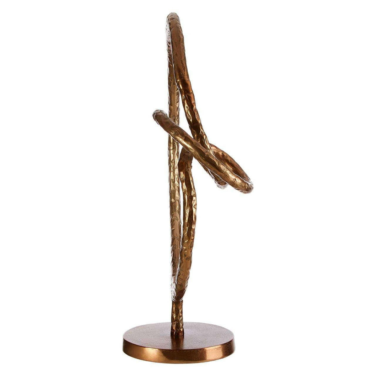 Nexus Round Rough Bronze Sculpture.