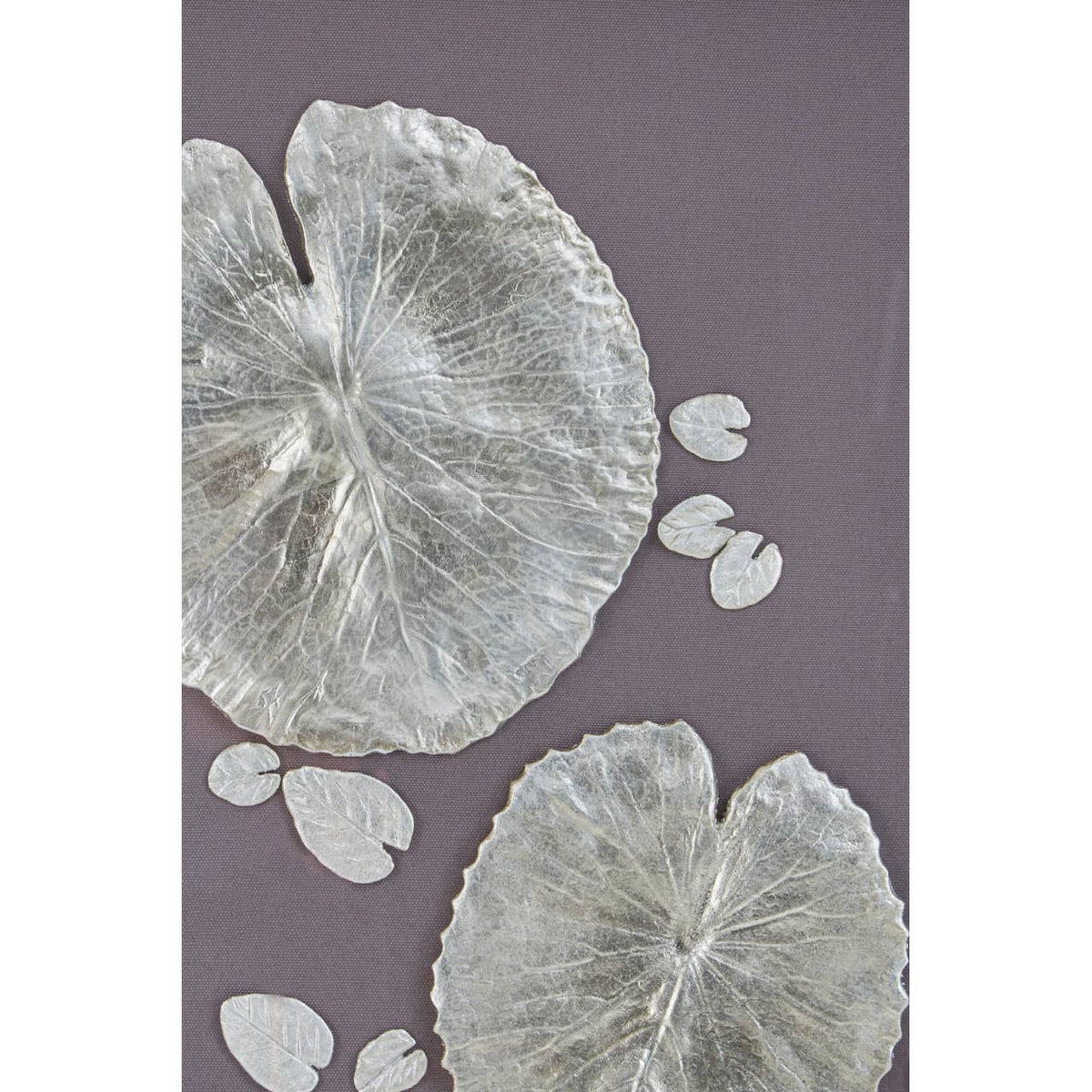 Silver Leaf Design Framed Wall Art.