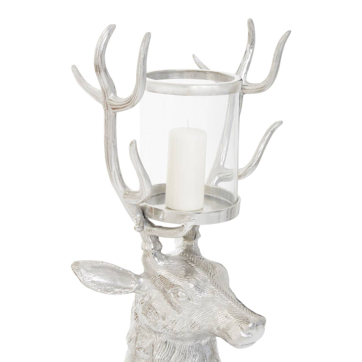 Stag Glass Candle Holder.