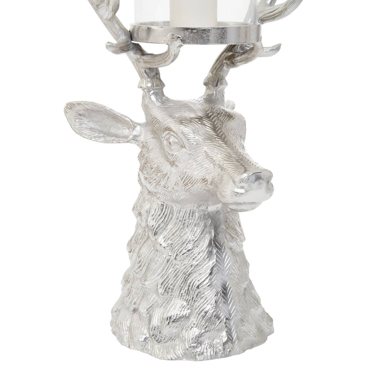 Stag Glass Candle Holder.