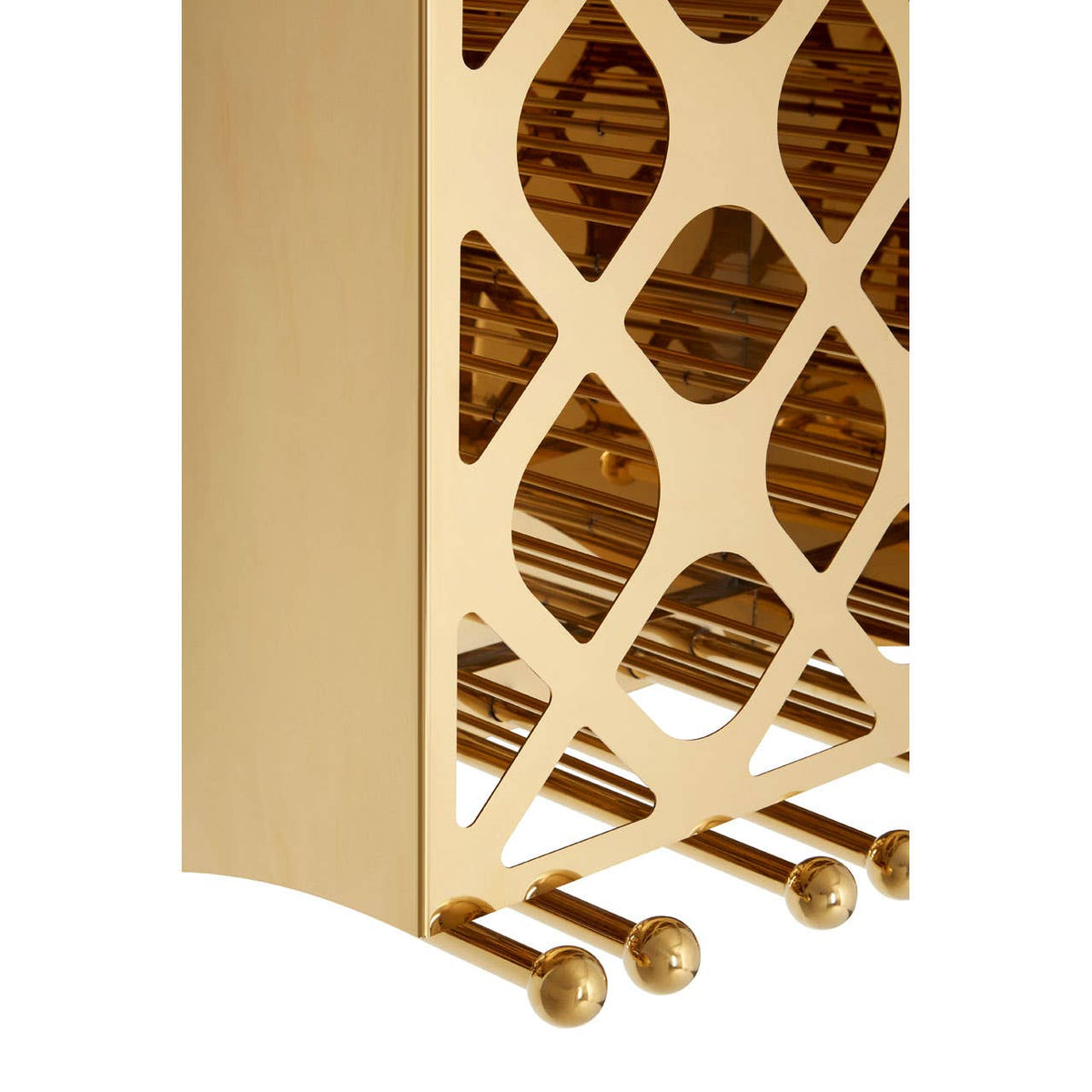 Novo 12 Bottle Gold Finish Wine Rack.
