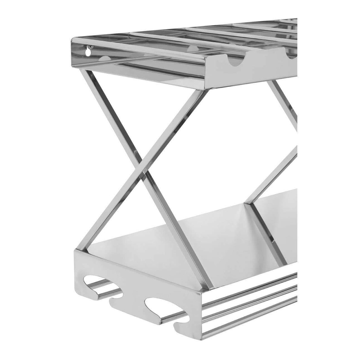 Novo 2 Tier 7 Bottle Silver Wine Rack.