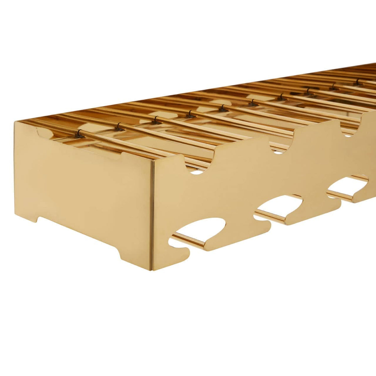 Novo 6 Bottle Gold Finish Wine Rack.