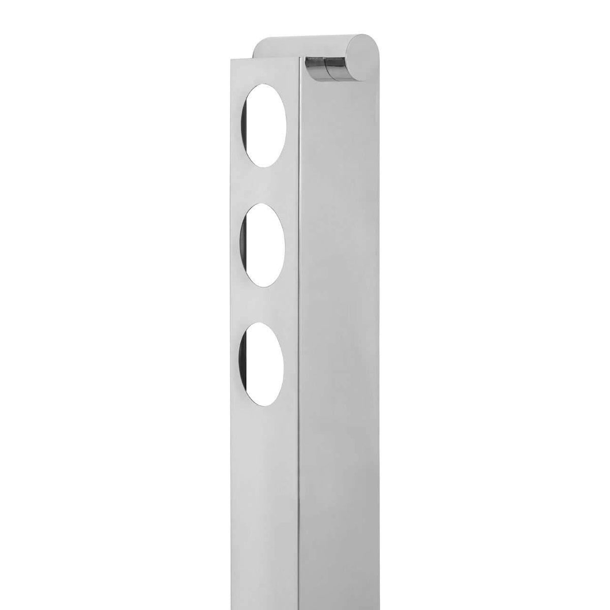 Novo 6 Bottle Silver Vertical Wine Rack.