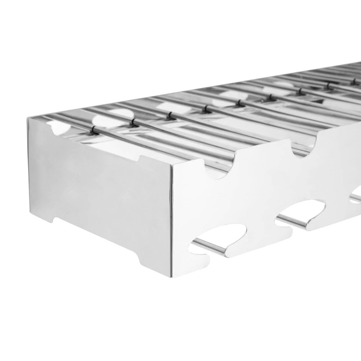 Novo 6 Bottle Silver Wide Wine Rack.