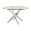Noosa & Co. Dining Allure Round Dining Table with Chrome Intersected legs House of Isabella UK