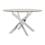 Noosa & Co. Dining Allure Round Dining Table with Chrome Intersected legs House of Isabella UK